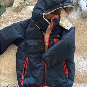 Patagonia Kids Puffer Jacket - Navy and Red